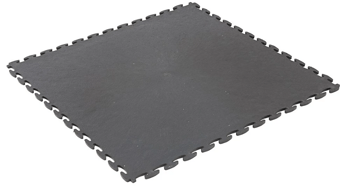 picture of BiGDUG Heavy Industrial Interlocking Vinyl Floor Tile - 7h x 500w x 500d mm - Black - [BDU-TRSELBK]