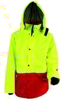 picture of Francital Saugues Parka Rain Jacket - HV Yellow/Red - SF-FI034-YR