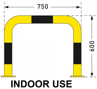 picture of BLACK BULL Protection Guard - Indoor Use - (H)600 x (W)750mm - Yellow/Black - [MV-195.18.515]