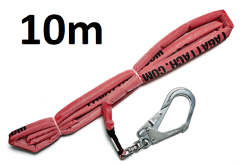 picture of TAGATTACH 50mm Grip Rope Tag Line c/w Steel Snap Hook 10mtr - [TAG-50GR10-SSH]