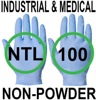 picture of Supertouch Blue Medical Powderfree Nitrile Blue Gloves - Box of 50 Pairs - ST-12611
