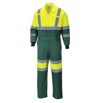 picture of Portwest - Yellow/Green X Hi-Vis Coverall - PW-E052YGR - (DISC-R)