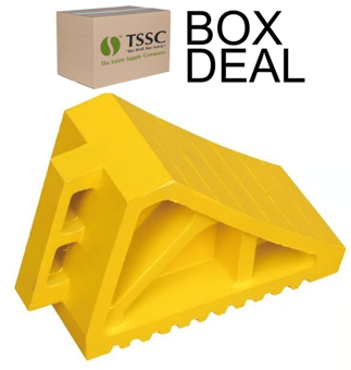 picture of Way4Now - Rubber Yellow 10 Tonnes Wheel Chock - Box Deal of 8 - [IH-SHU-D-10TH-TY] - (MP)