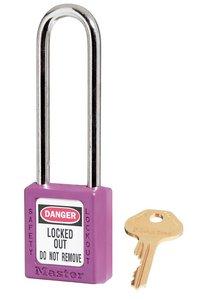 picture of Master Lock Purple Zenex 410LTPRP Long Shackle Lockout Padlock - [MA-410LTPRP]