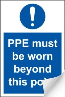 picture of PPE Beyond Point Sign - 200 x 300Hmm - Self Adhesive Vinyl - [AS-MA325-SAV]