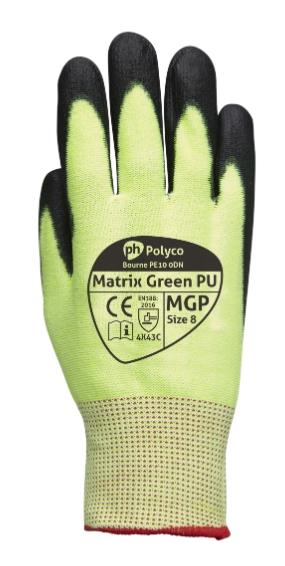 picture of Polyco Matrix Green PU Cut Resistant Gloves - BM-MGP