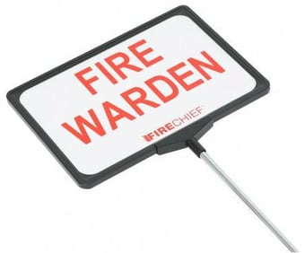 Picture of Telescopic Fire Warden Rigid PVC Sign - [HS-114-1120]