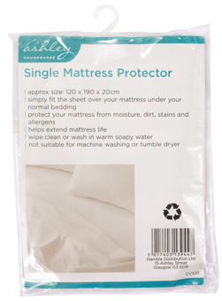 picture of Ashley Single Mattress Protector - 120 x 190 x 20cm - [BB-CV100]