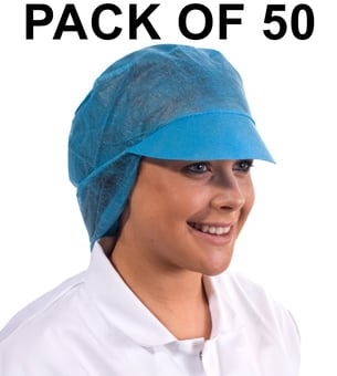 picture of Supertouch Snood Cap - Sky Blue - Pack of 50 - [ST-14490]
