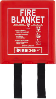 Picture of Firechief K100 1.2m x 1.2m Fire Premium Blanket in Moulded Plastic Rigid Case - [HS-BPR2/K100-P] - (LP)