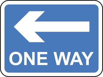 Picture of Spectrum 600 x 450mm Dibond ‘ONE WAY Left Arrow’ Road Sign - Without Channel - [SCXO-CI-13081-1]