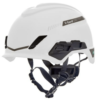 Picture of MSA V-Gard H1 Bivent Safety Helmet Vented Fas-Trac III White - [MS-10212394]