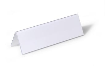 Picture of Durable Table Place Name Holders 61x210mm - Transparent - Pack of 25 - [DL-805219]