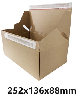 picture of Corrugated Ecom Box Single Wall - 252x136x88mm - Single - [AK-11162]
