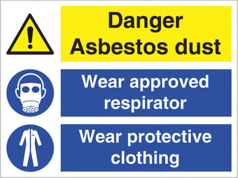 Picture of Danger Asbestos Dust Sign - 400 X 300Hmm - Rigid Plastic - [AS-MA319-RP]