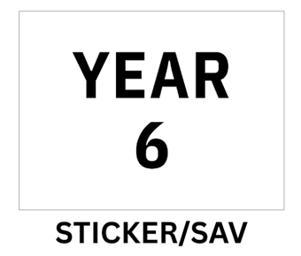 picture of Year 6 Wall Door Plaque Guide Area Sign Sticker/Sav - IH-YEAR06-SAV - (LP)