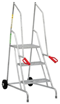 picture of Slingsby Mobile Dock Steps with Mesh Tread - Galvanised - 2 Treads - [SLB-434827] - (LP)