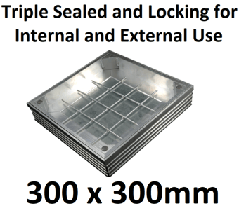 picture of Triple Sealed and Locking for Internal and External Use - Recessed Aluminium Cover - 300 x 300mm - [EGD-TSL-60-3030]