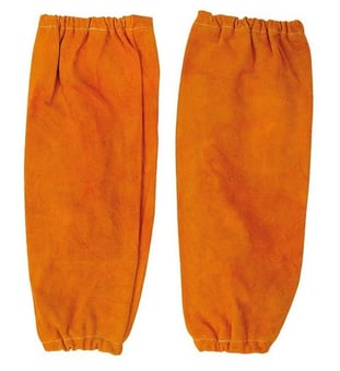 picture of Portwest - Split Cowhide Leather Welding Golden Brown Sleeves - Pair - [PW-SW20TAR]