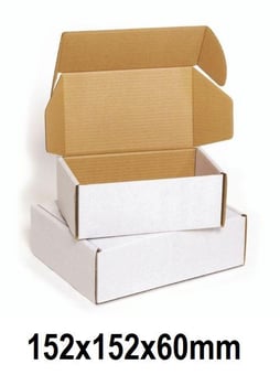 picture of Mottled White Postal Box - 152x152x60mm - Single - [AK-56816]