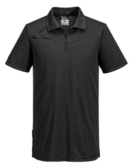 picture of Portwest DX410 - DX4 Polo Shirt S/S - All Black - PW-DX410ABR