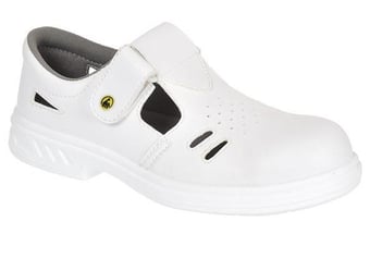 Picture of Portwest FW48 - Steelite ESD Ebro Safety White Sandal S1 - [PW-FW48WHR] - (DISC-R)