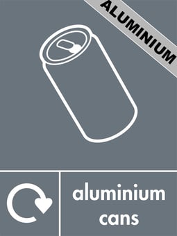 picture of Recycling Signs - Aluminium Cans - 300 X 400Hmm - Aluminium - [AS-WR41-ALU]