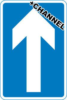 picture of One Way Traffic Sign With Fixing Channel - 300 x 450Hmm - Aluminium - [AS-TR111C-ALU]