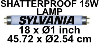 picture of Sylvania - 15 Watts Lamp For Fly Killers - BL368 - Shatter Resistant - [BP-LS15WS-S]