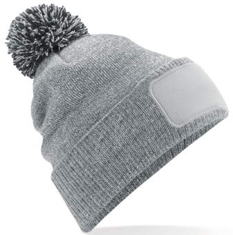 picture of Beechfield B443 Snowstar® Patch Beanie Grey - [BT-B443-GRY]