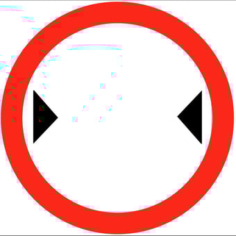 Picture of Traffic Width Restriction Sign - Add Text of Your Choice - Class 1 Ref BSEN 12899-1 2001 - 600mm Dia - Reflective - 3mm Aluminium - [AS-TR6-ALU]