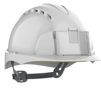 picture of JSP - EVO2 Badge - White Safety Helmet - Slip Ratchet - Vented - [JS-APB030-000-100] - (NICE) (LP)