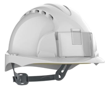 picture of JSP - EVO2 Badge - White Safety Helmet - Slip Ratchet - Vented - [JS-APB030-000-100]