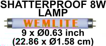 picture of Wemlite - 6 Watts Lamp For Fly Killers - BL368 - Shatter Resistant - [BP-LS06WS-W]