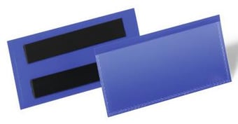 picture of Durable - Magnetic Document Pouch 100 x 38mm - Dark Blue - Pack 50 - [DL-174107]