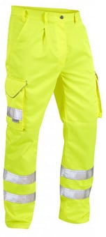 Picture of Yellow Tall Leg Hi-Vis Polycotton Cargo Trousers - LE-CT01-Y-TALL