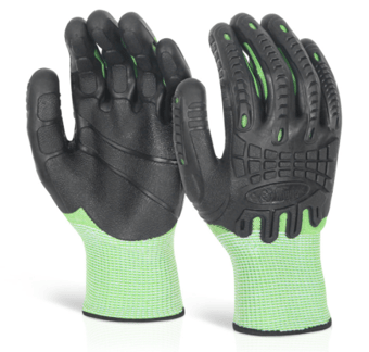 Picture of Glovezilla Cut Resistant Fully Coated Impact Green Glove - BE-GZ62G