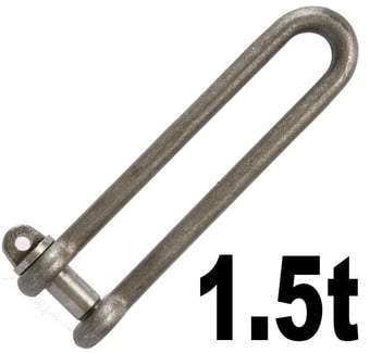 picture of 1.5t WLL Long Dee Piling Shackle cw Screw Collar Pin - [GT-HTLDP1.5] - (MP)