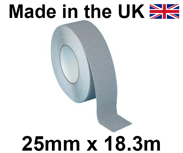 Grey Anti-Slip Self Adhesive Tape - 25mm x 18.3m Roll - [HE-H3401GR-(25)]