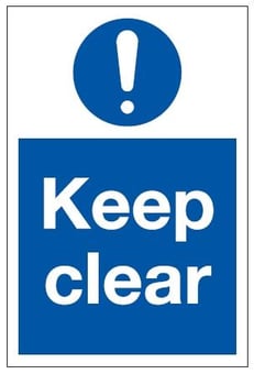 picture of Keep Clear Sign LARGE - 400 x 600Hmm - Rigid Plastic - [AS-MA16-RP]