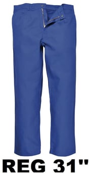 picture of Portwest Bizweld Regular Leg Flame Retardant Royal Trouser - PW-BZ30RBR - (DISC-R)