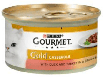 picture of Gourmet Gold Casserole Duck & Turkey Wet Cat Food 85g - Pack of 12 - [BSP-777317]
