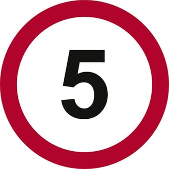 Picture of Spectrum 600mm Dia. Dibond 5mph Road Sign - Without Channel - [SCXO-CI-13045-1]