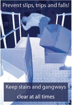 Picture of Prevent Slips, Trips And Falls! Poster - 525 x 775Hmm - Encapsulated Paper - [AS-POS27]