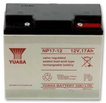 picture of Yuasa NP17-12FR Fire Retard 20HR Valve Regulated Lead Acid Battery - 12v 17Ah - [BRH-SLAYUANP17-12FR]