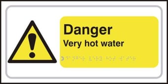 picture of Danger Very hot water – Taktyle (300 x 150mm) - SCXO-CI-TK3806BSI
