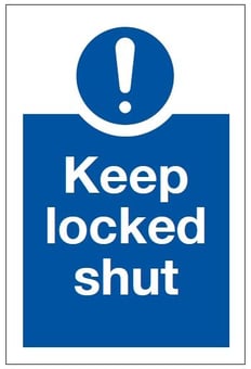 picture of Keep Locked Shut - BS5499 Part 1 & 5 - 100 x 150Hmm - Rigid Plastic - [AS-EC53-RP] 