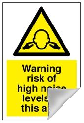 picture of Warning High Noise Levels Sign - 200 x 300Hmm - Self Adhesive Vinyl - [AS-MA103-SAV]