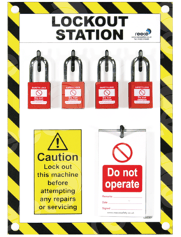 picture of Reece LSE301 Lockout Station - 4 x TT38RED - Fully Stocked - [RS-LSE301TT] - (LP)