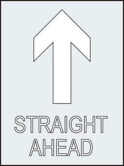 Picture of Straight ahead (with arrow up) Stencil - 190 x 300mm - SCXO-CI-9582